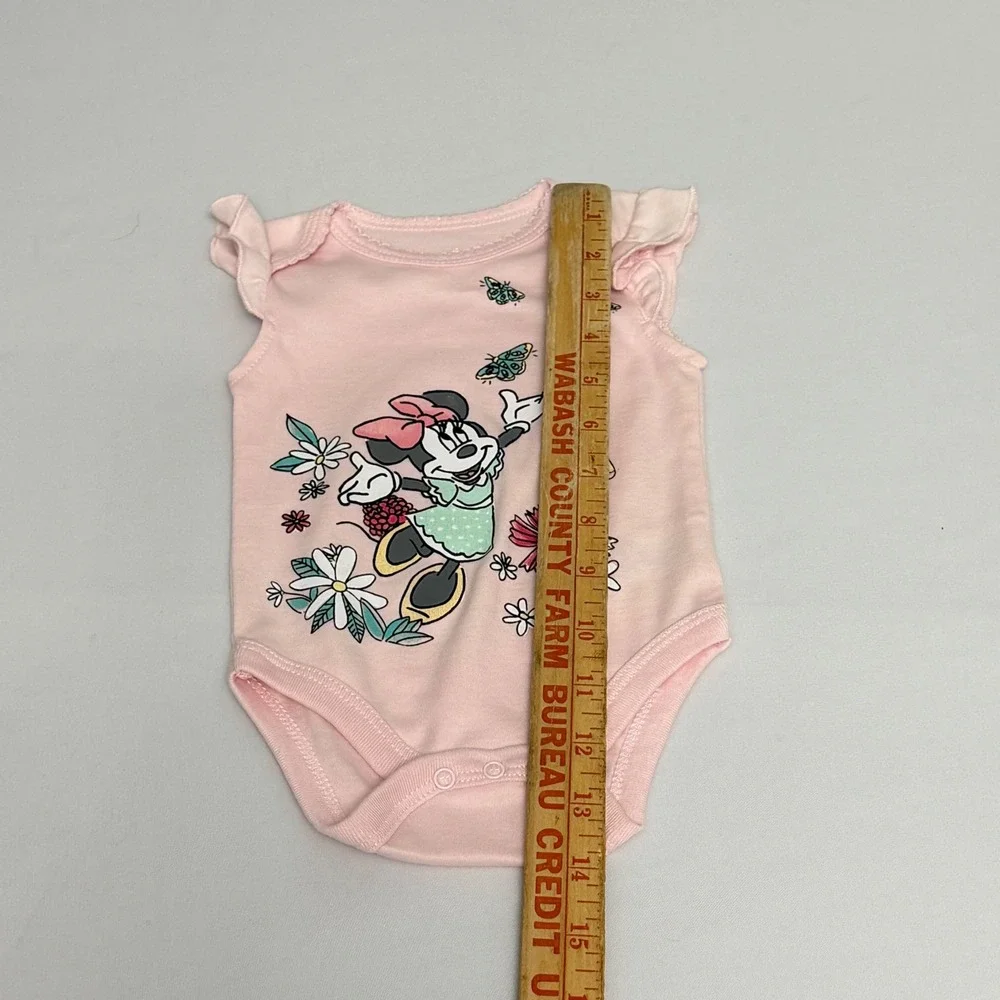 Way‎ to Celebrate Disney Baby Girl Bodysuits 3-6M Navy Pink Minnie Mouse 2 Pack